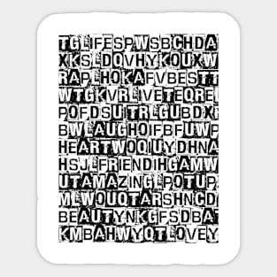 Word Search Sticker